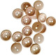 Round 2-Hole Plastic Buttons, Wood-Finish  - (Pack of 100)